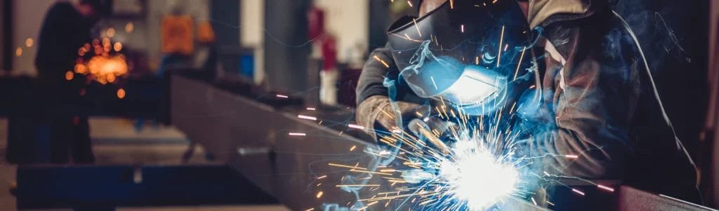 Welding in process